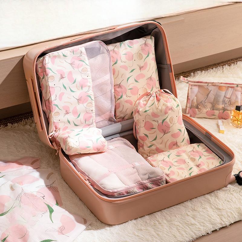 Printed Travel Packing Organizer Storage Set