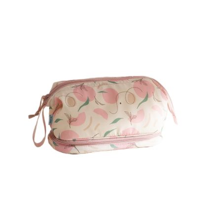 Printed Double‑Layer Travel Toiletry Cosmetic Bag