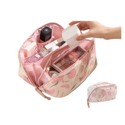 Printed Pillow‑Style Travel Cosmetic Makeup Bag