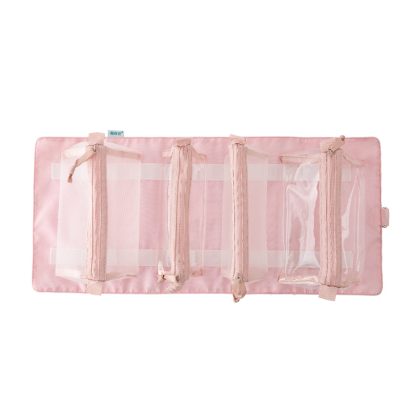 Roll‑Up Hanging Travel Cosmetic Organizer With Removable Pouches
