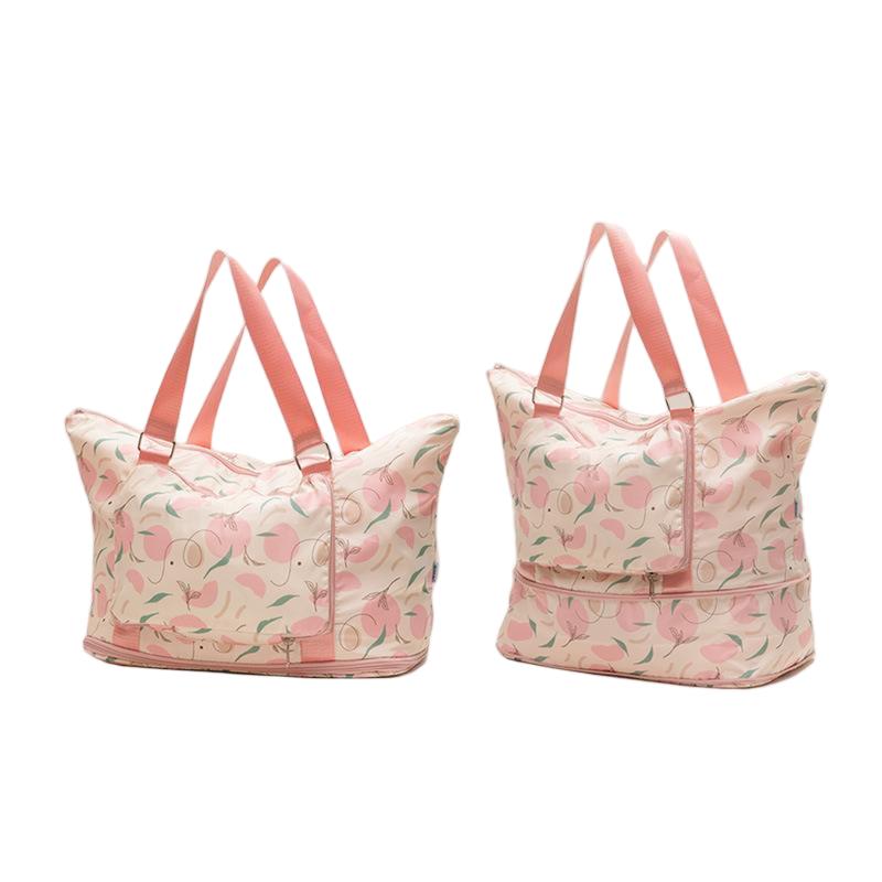 Printed Foldable Expandable Travel Tote Duffle Bag