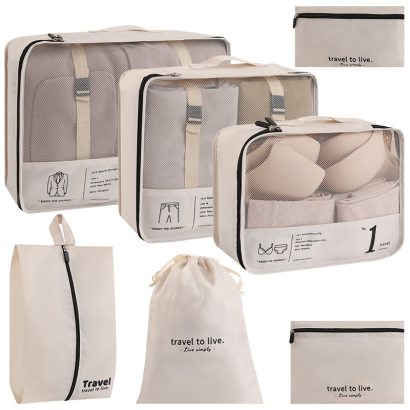 7‑in‑1 Travel Packing Organizer Storage Bag Set