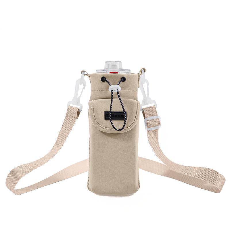 Water Bottle Sling Bag with Front Storage Pocket & Adjustable Strap