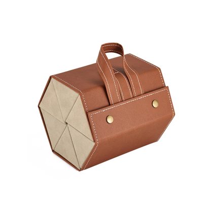 Foldable Faux‑Leather Sunglasses Case with Carry Handle