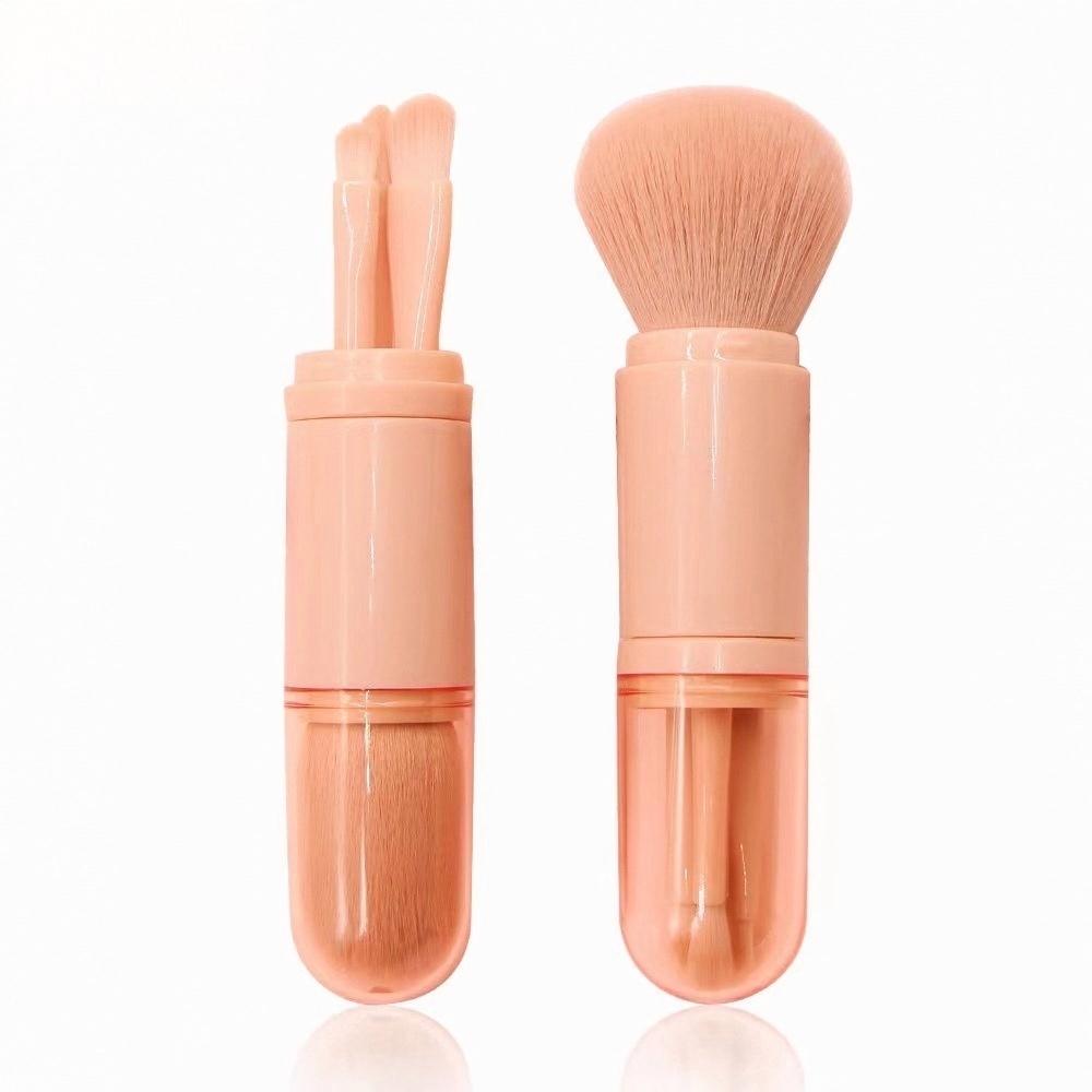 Multi‑Function Retractable Travel Makeup Brush Set