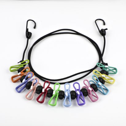 Portable Elastic Travel Clothesline With Multi‑Clips