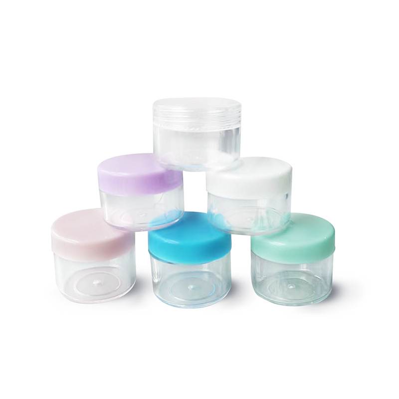 Portable Plastic Travel Cosmetic Cream Jars Sample Containers