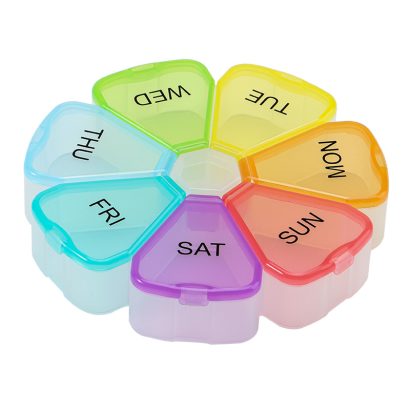 7‑Day Weekly Pill Organizer Portable Travel Medicine Box