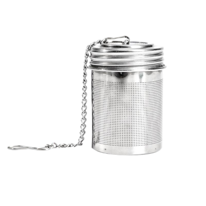 Cylindrical Fine‑Mesh Stainless Steel Tea Infuser With Hanging Chain