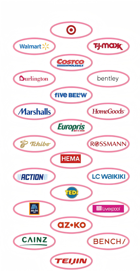 International retailers and lifestyle brands we have worked with