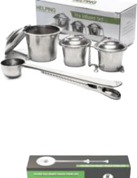 TST-0048 Tea Infuser Set — Double Strainer with Tray