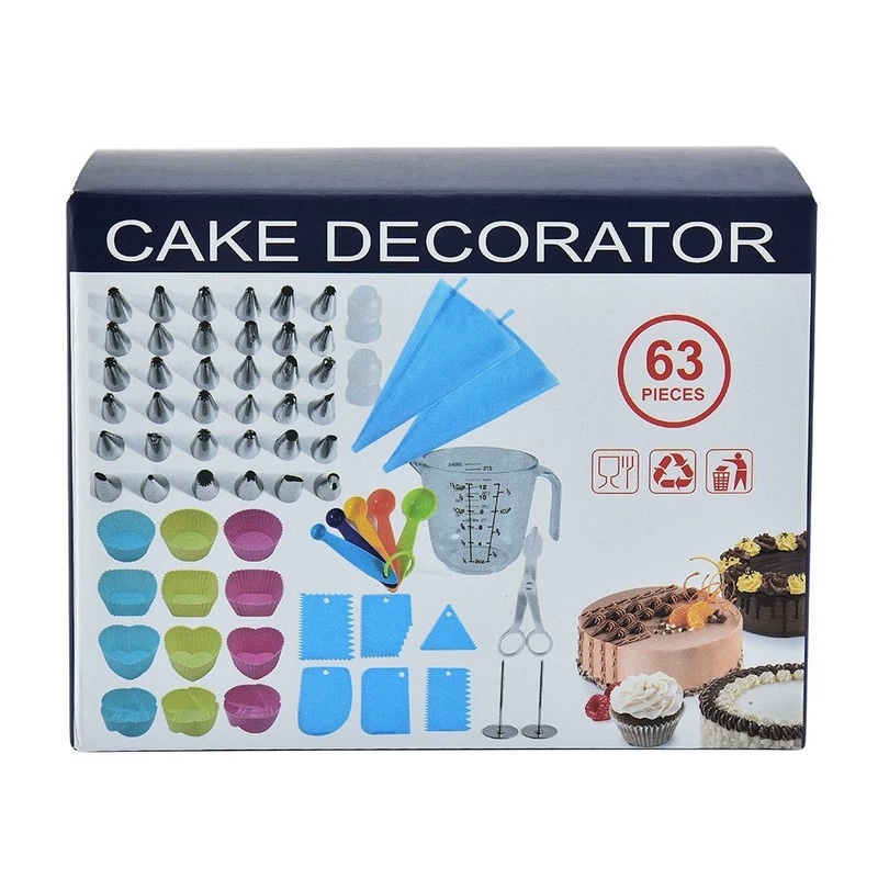66-Piece Cake Decorating Set with Piping Tips & Bags