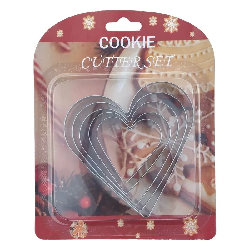 Heart Cookie Cutter Set - Stainless Steel