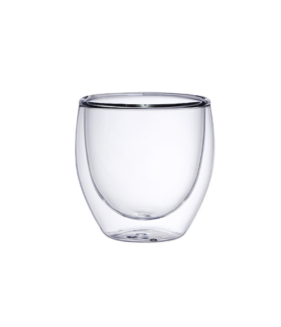 250ml Double-Wall Insulated Glass Cup