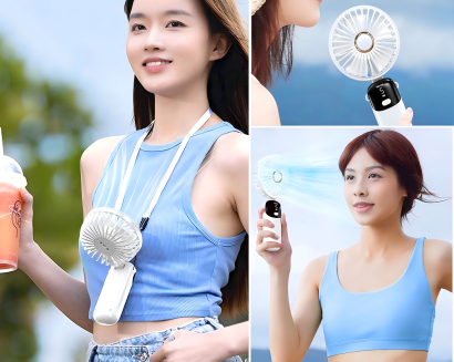 S5 Foldable Fan with Digital Display
