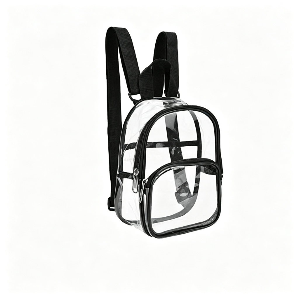 Clear PVC Backpack - Waterproof Stadium Travel Bag